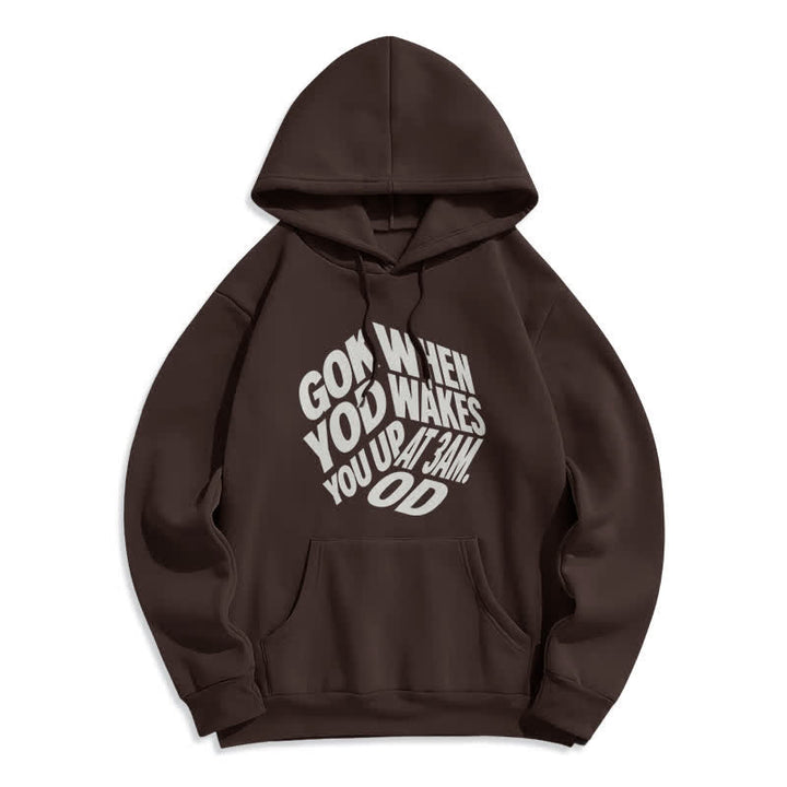 Christianartworkshop Child Of God Graffiti Fleece Lined Pullover Hoodie - Brown - 2XL - image 0