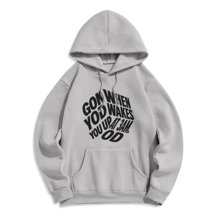 Christianartworkshop Child Of God Graffiti Fleece Lined Pullover Hoodie - Grey - 2XL - image 3
