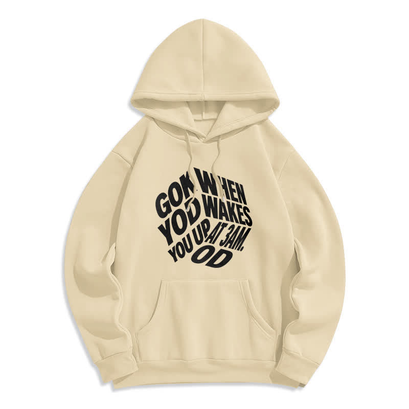 Christianartworkshop Child Of God Graffiti Fleece Lined Pullover Hoodie - Beige - 2XL - image 4