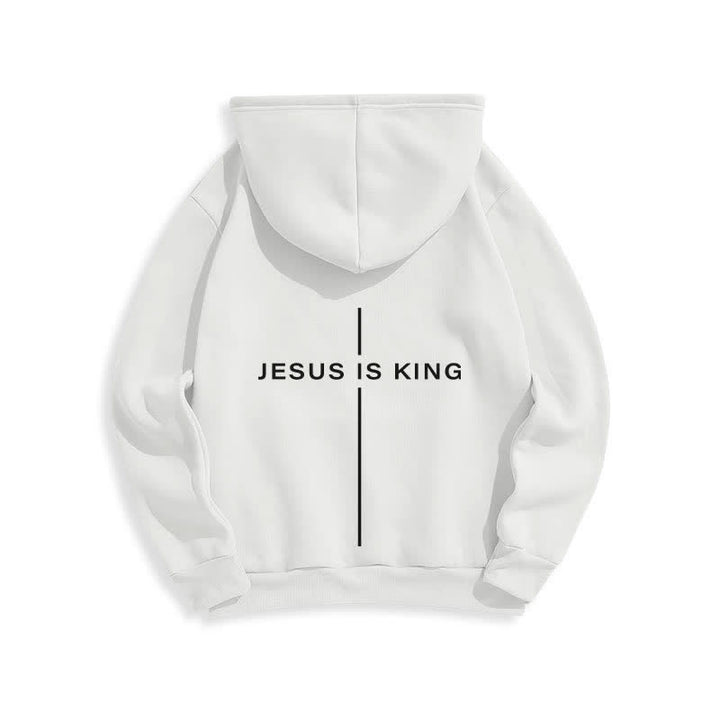 Christianartworkshop Jesus Is King Streetwear Fleece Lined Pullover Hoodie - image 4