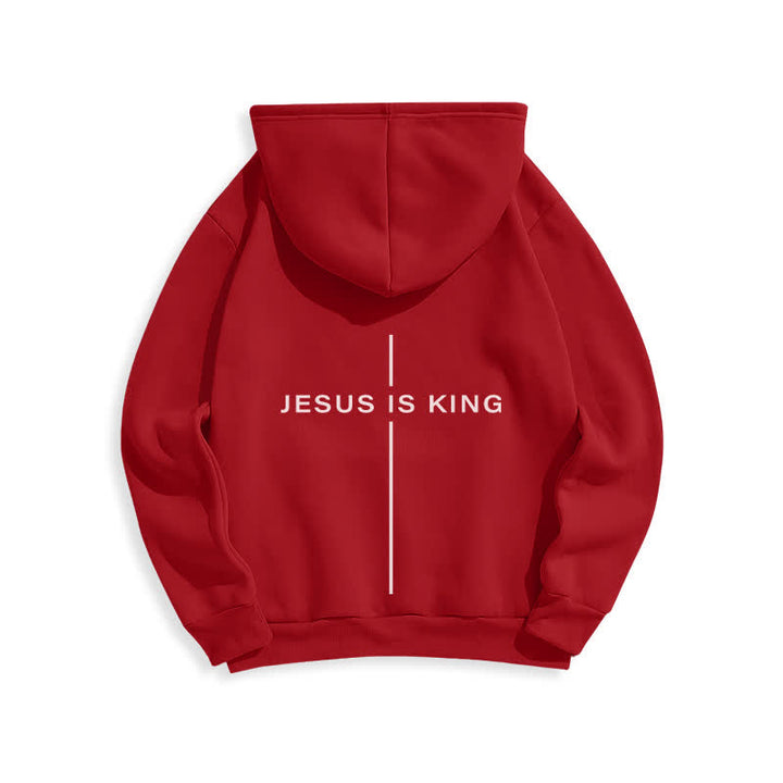 Christianartworkshop Jesus Is King Streetwear Fleece Lined Pullover Hoodie - image 22