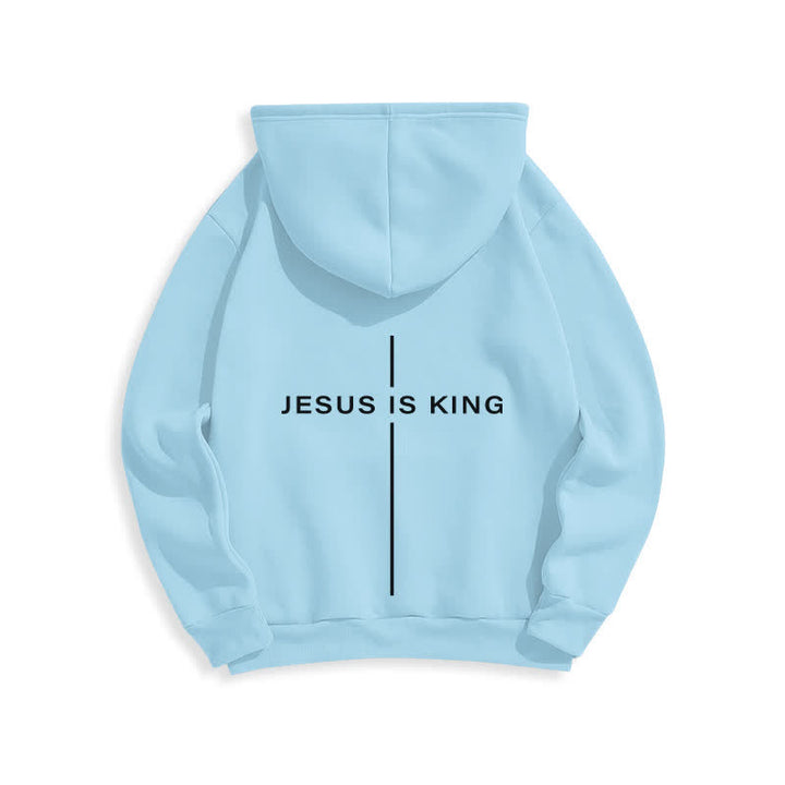 Christianartworkshop Jesus Is King Streetwear Fleece Lined Pullover Hoodie - image 16