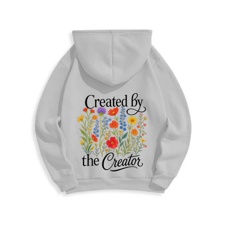 Christianartworkshop Created By The Creator Floral Back Print Pullover Hoodie - image 10