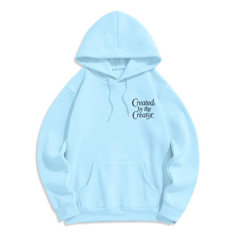 Christianartworkshop Created By The Creator Floral Back Print Pullover Hoodie - image 5