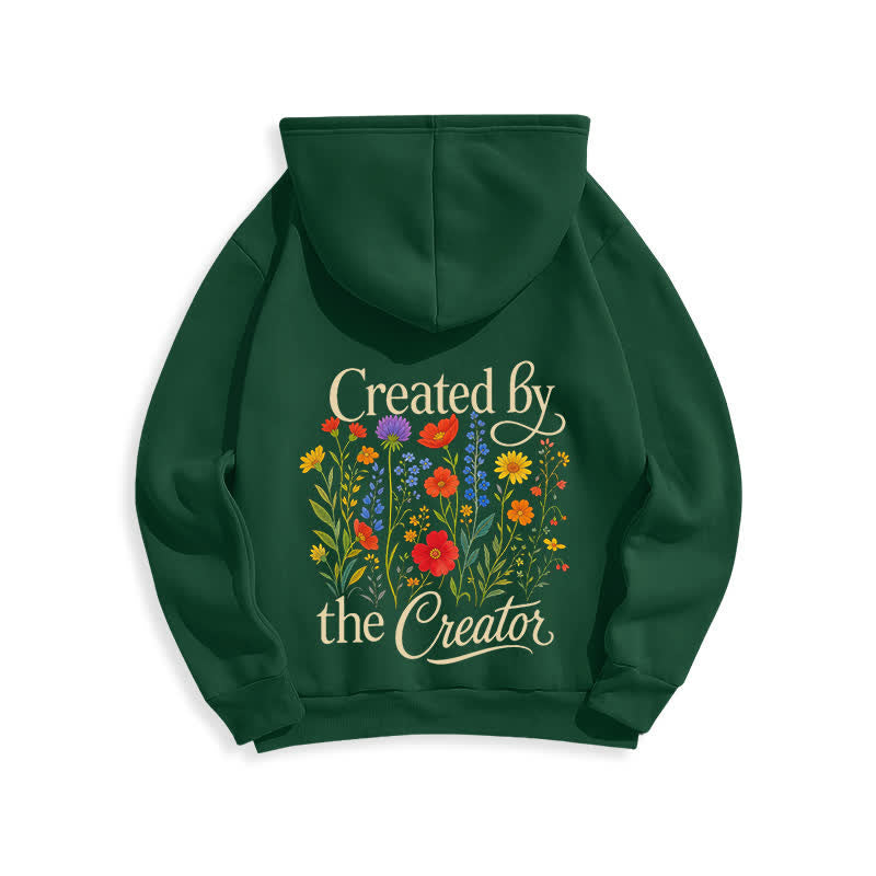 Christianartworkshop Created By The Creator Floral Back Print Pullover Hoodie - image 22