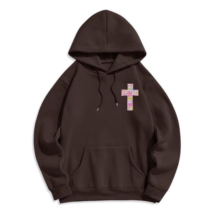 Christianartworkshop With God All Things Are Possible Floral Cross Hoodies - image 11