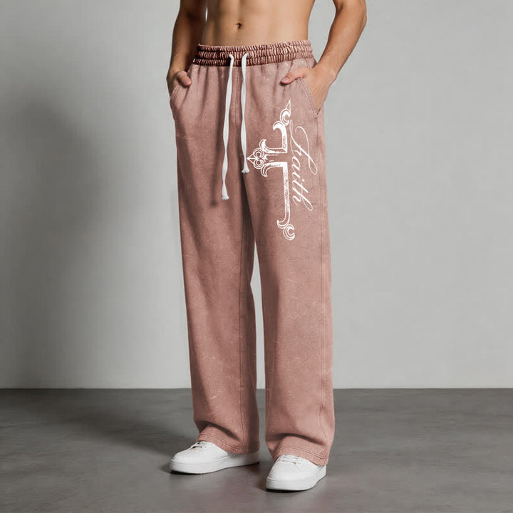 Christianartworkshop Walk By Faith Ornate Cross Washed Sweatpants - image 36
