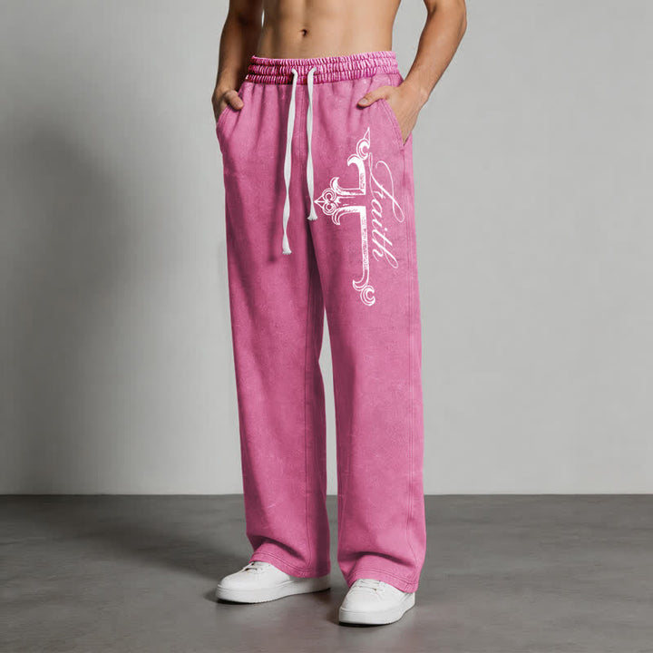 Christianartworkshop Walk By Faith Ornate Cross Washed Sweatpants - image 44