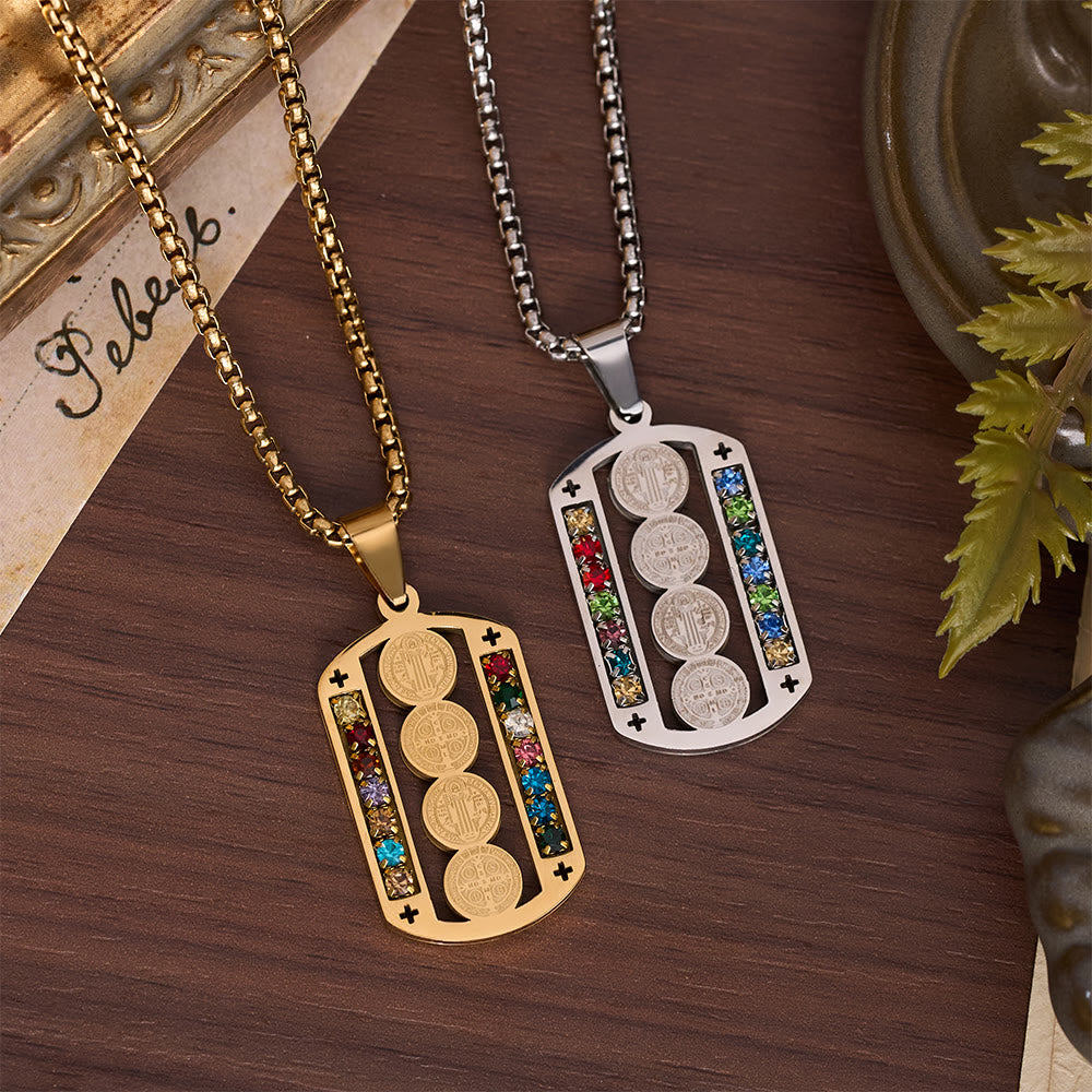 Christianartworkshop Polished St. Benedict Medallion Necklace: Token Of Soothing Daily Spiritual Calm - image 1