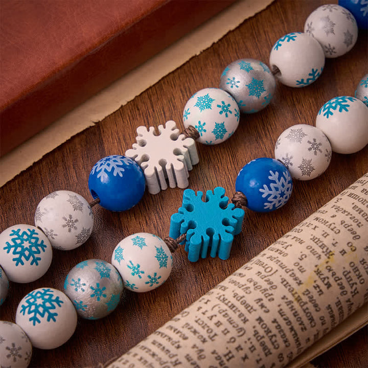 Christianartworkshop Snowflake Wooden Bead Rosary with Holy Spirit Heart Medal: Emblem of Pure Heavenly Serenity - image 6