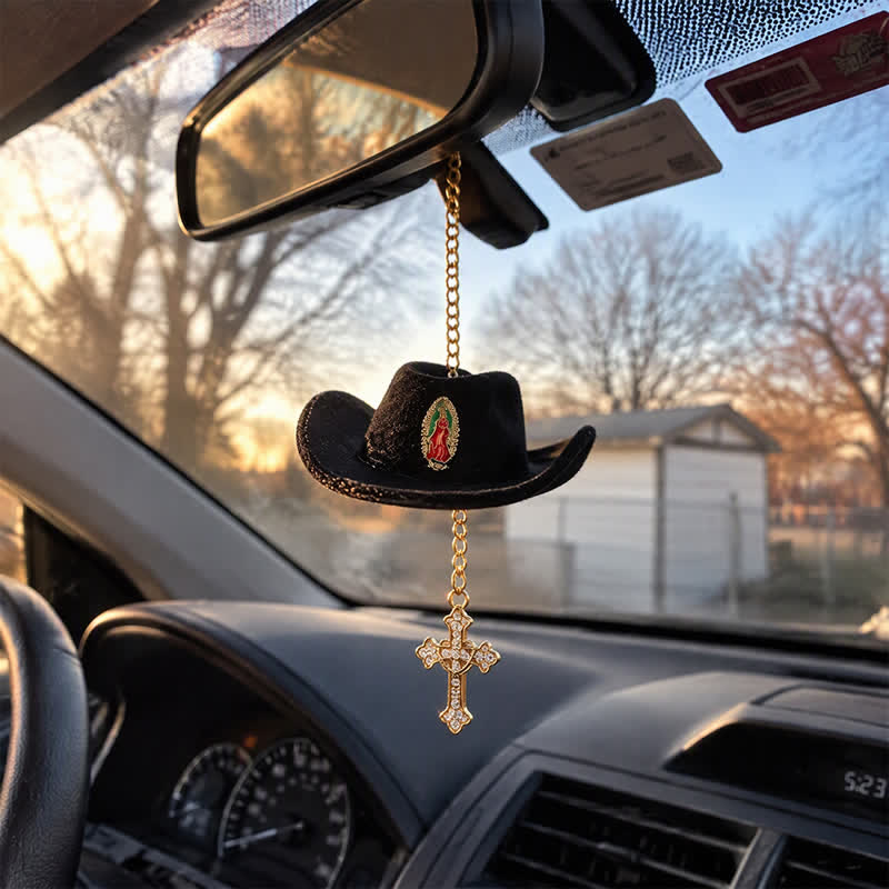 Christianartworkshop Cross St. Jude & Our Lady Car Pendant: Symbol Of Enduring Heavenly Hope - image 15