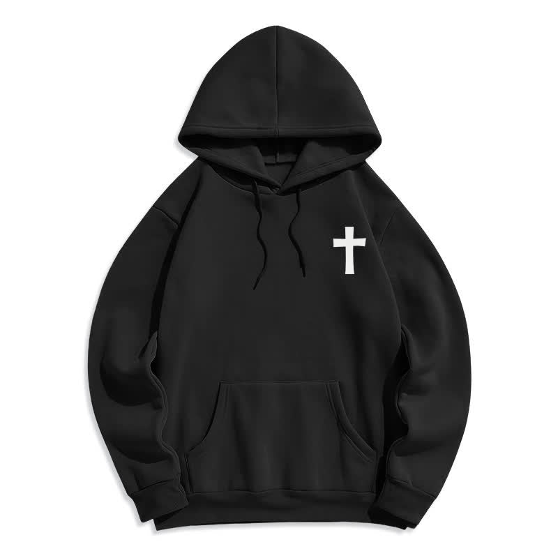 Christianartworkshop Why Worry When I Have Jesus Oversized Pullover Hoodie - image 5