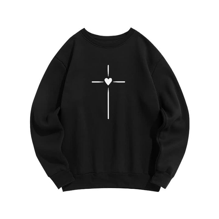 Christianartworkshop God Is Everywhere Oversized Fleece Lined Crewneck Sweatshirt - image 8
