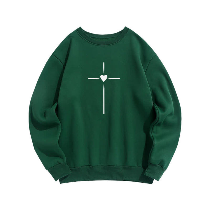 Christianartworkshop God Is Everywhere Oversized Fleece Lined Crewneck Sweatshirt - image 14