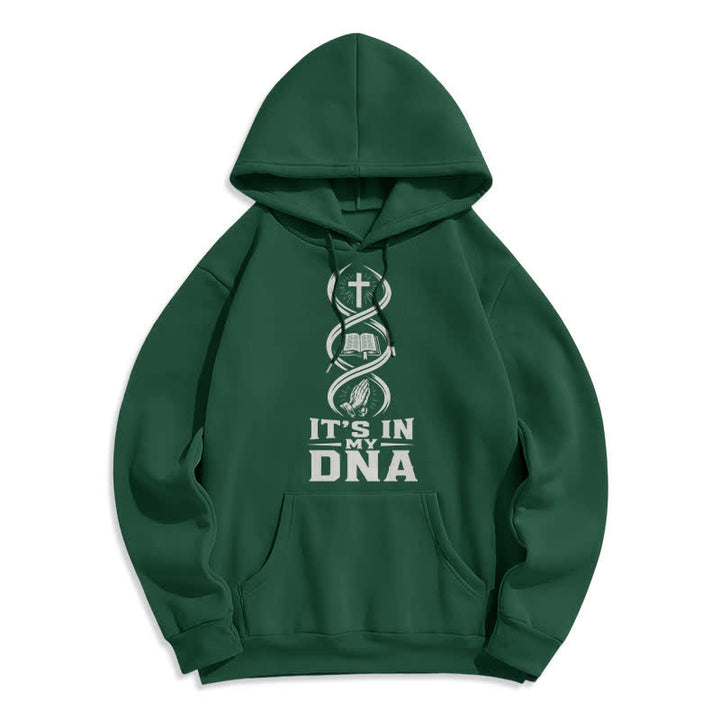 Christianartworkshop It's In My DNA Faith Fleece Pullover Hoodie - Green - 2XL - image 5