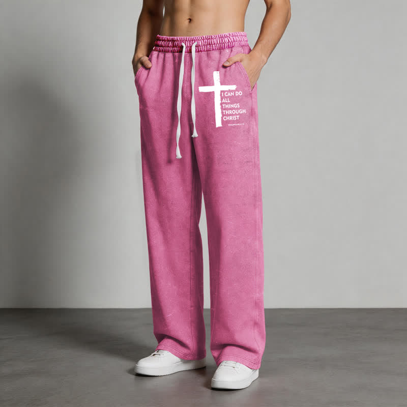 Christianartworkshop Walk By Faith Cross Washed Sweatpants - image 44