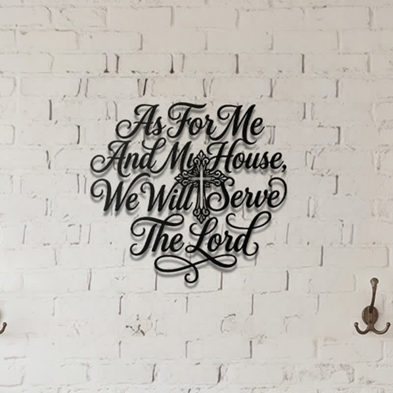 Christianartworkshop Cursive Scripture Cross Family Verse Metal Wall Decor: Timeless Emblem of Sacred Redemptive Grace - image 4