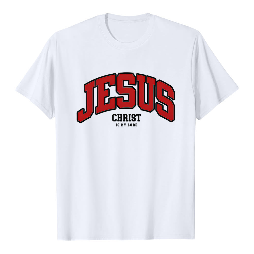 Christianartworkshop Bold Declaration 'Jesus Christ Is My Lord' Christian T-Shirt - White - 2XL - image 1