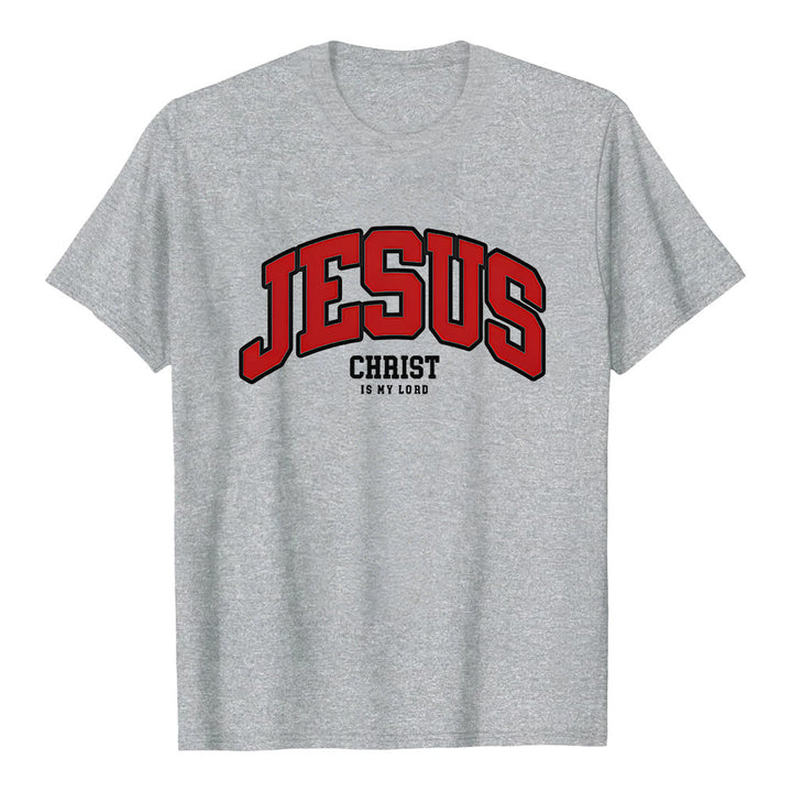 Christianartworkshop Bold Declaration 'Jesus Christ Is My Lord' Christian T-Shirt - Grey - 2XL - image 8