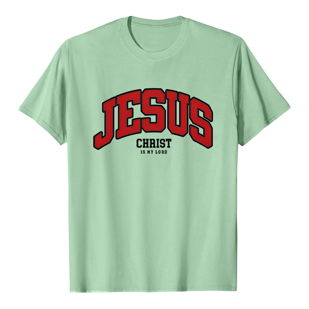 Christianartworkshop Bold Declaration 'Jesus Christ Is My Lord' Christian T-Shirt - Light Green - 2XL - image 5