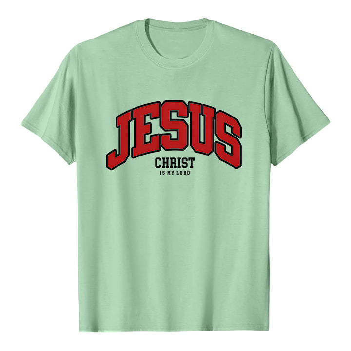 Christianartworkshop Bold Declaration 'Jesus Christ Is My Lord' Christian T-Shirt - Light Green - 2XL - image 5