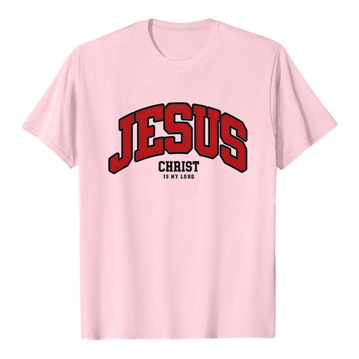 Christianartworkshop Bold Declaration 'Jesus Christ Is My Lord' Christian T-Shirt - Pink - 2XL - image 3