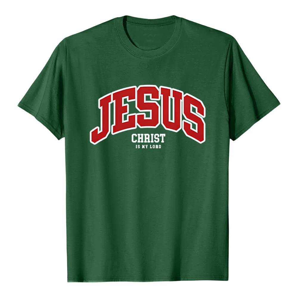 Christianartworkshop Bold Declaration 'Jesus Christ Is My Lord' Christian T-Shirt - Dark Green - 2XL - image 6