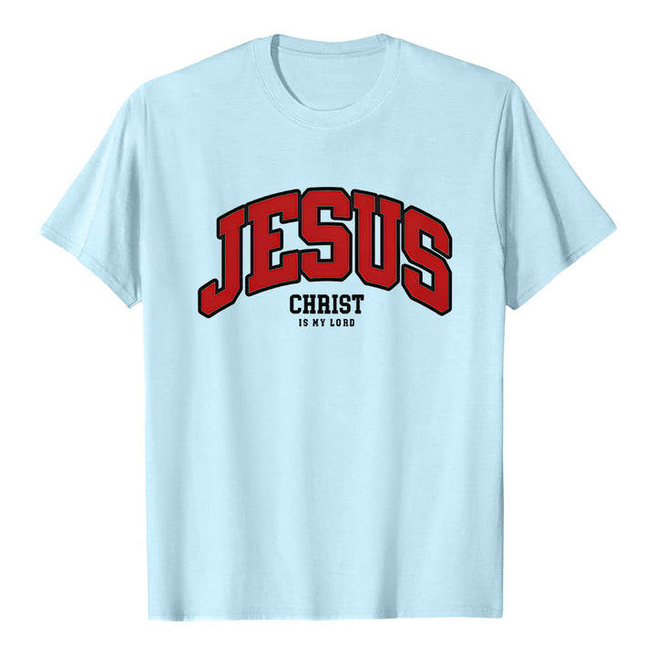 Christianartworkshop Bold Declaration 'Jesus Christ Is My Lord' Christian T-Shirt - Blue - 2XL - image 2