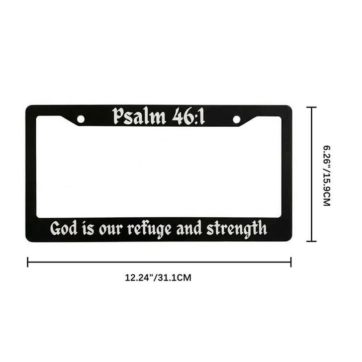 Christianartworkshop Psalm 18:32 Scripture Metal Car Frame: Emblem of Abiding Heavenly Strength - image 15