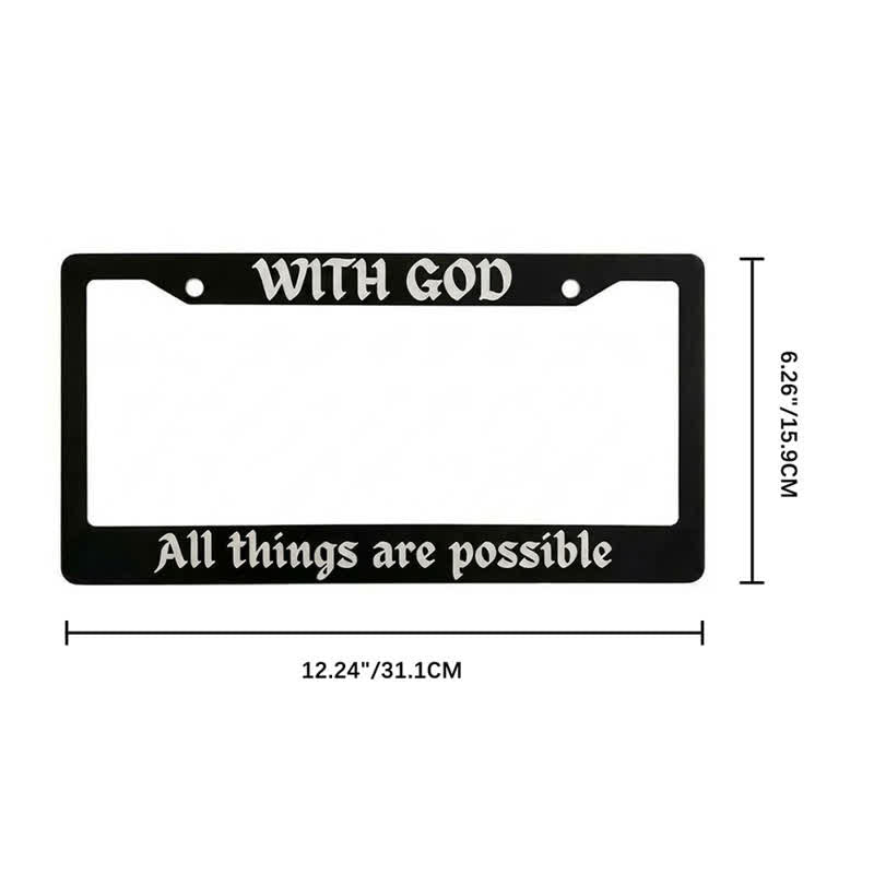 Christianartworkshop Psalm 18:32 Scripture Metal Car Frame: Emblem of Abiding Heavenly Strength - image 19