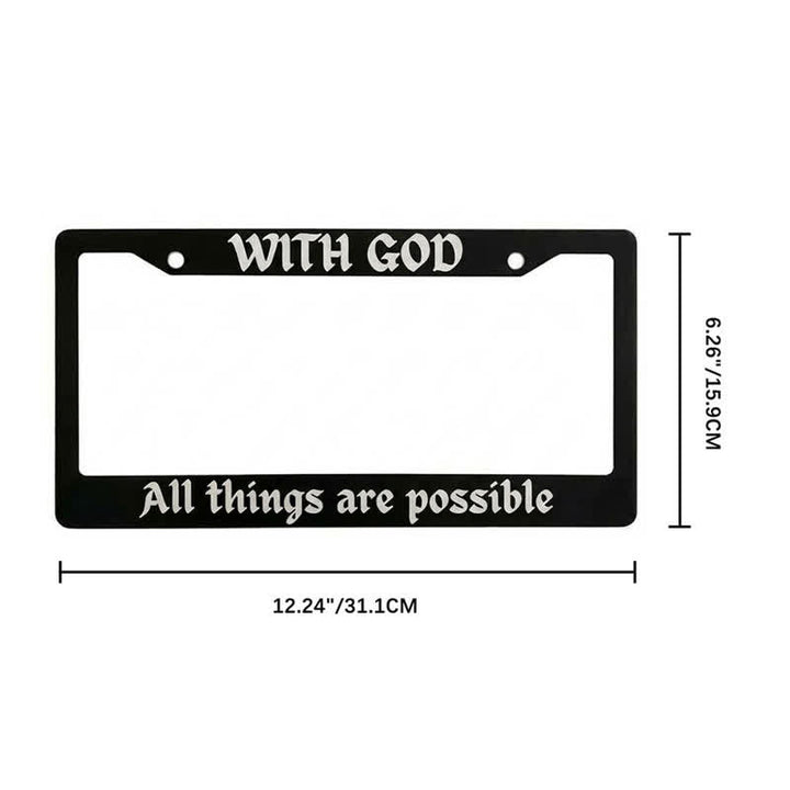 Christianartworkshop Psalm 18:32 Scripture Metal Car Frame: Emblem of Abiding Heavenly Strength - image 19