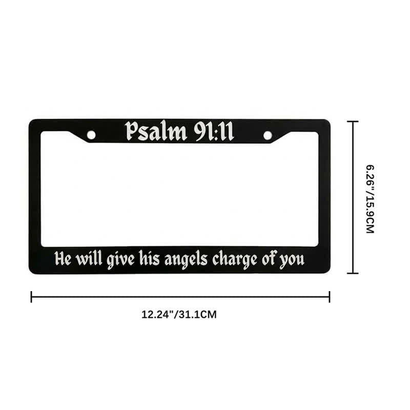 Christianartworkshop Psalm 18:32 Scripture Metal Car Frame: Emblem of Abiding Heavenly Strength - image 25