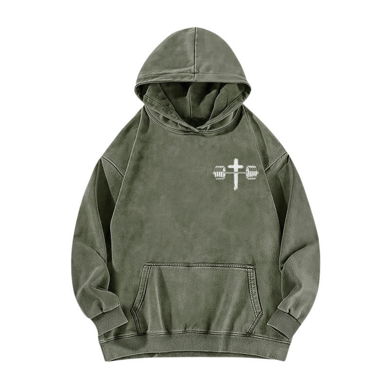 Christianartworkshop Not By My Strength But His Brown Washed Hoodie - image 14