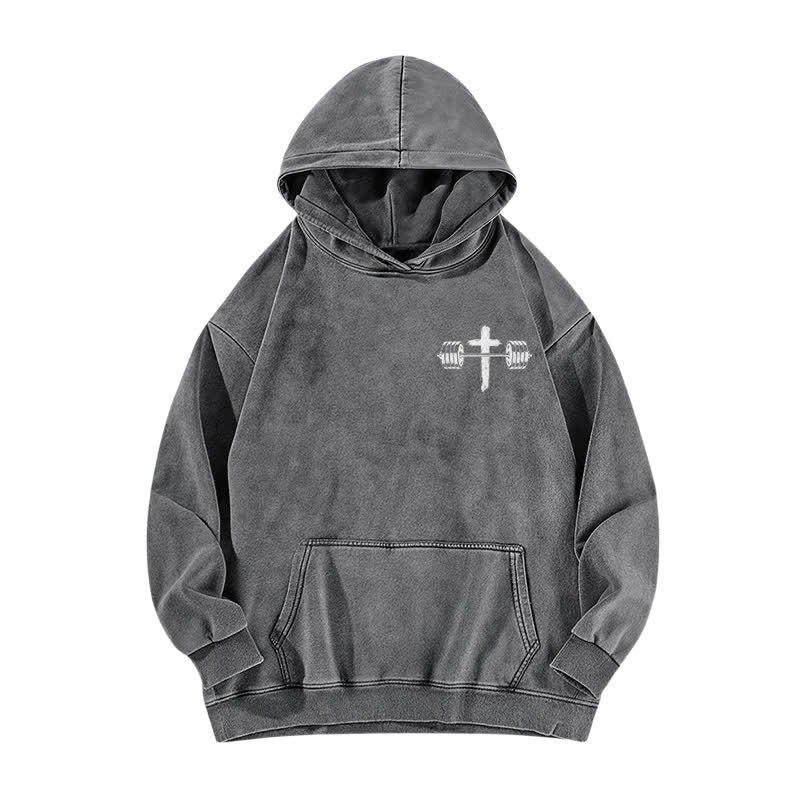 Christianartworkshop Not By My Strength But His Brown Washed Hoodie - image 11