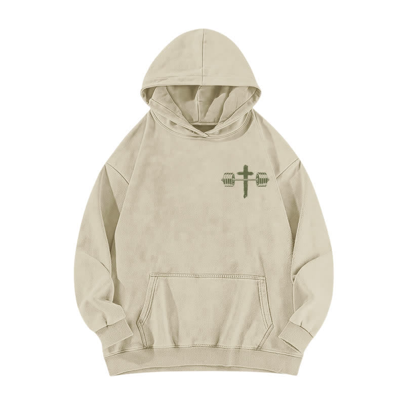 Christianartworkshop Not By My Strength But His Brown Washed Hoodie - image 8