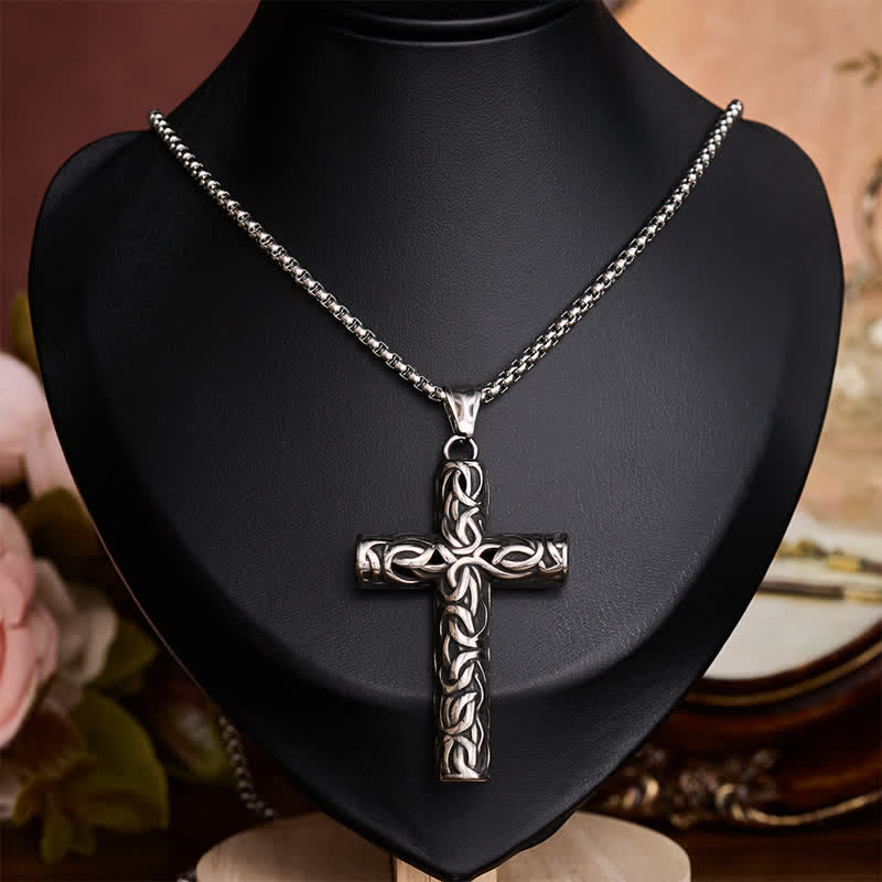 Christianartworkshop Hollow Twisted Knot Relief Cross Pendant Necklace: Timeless Emblem of Gentle Heavenly Guardianship - image 10