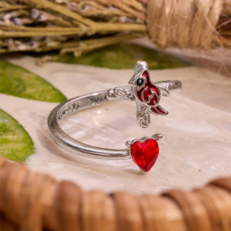Christianartworkshop The Vitality of Jesus: Red Cardinal Adjustable Ring - image 3