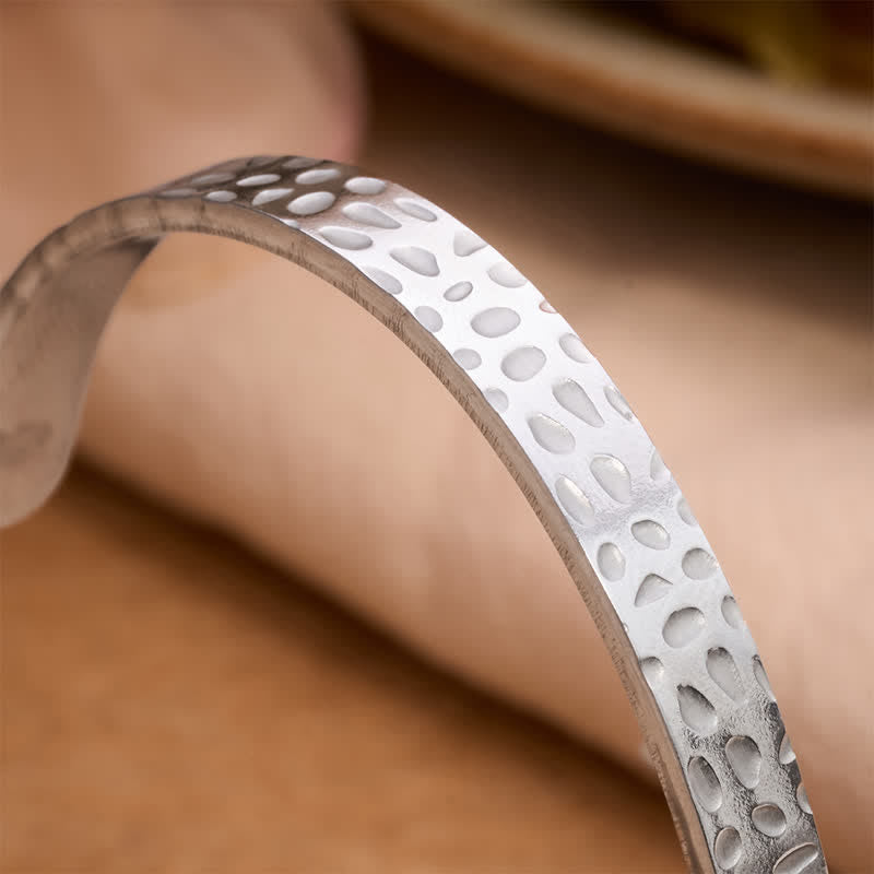 Christianartworkshop Elegant Hammered Finish God Verse Cuff Bracelet: Reminder of Tender Heavenly Care - image 6