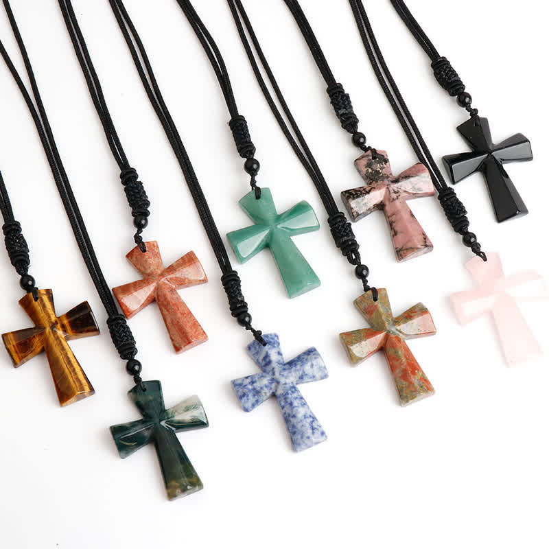 Christianartworkshop Polished Crystal Cross Knot Cord Necklace: Bearer of Gentle Heavenly Comfort - Random - image 18