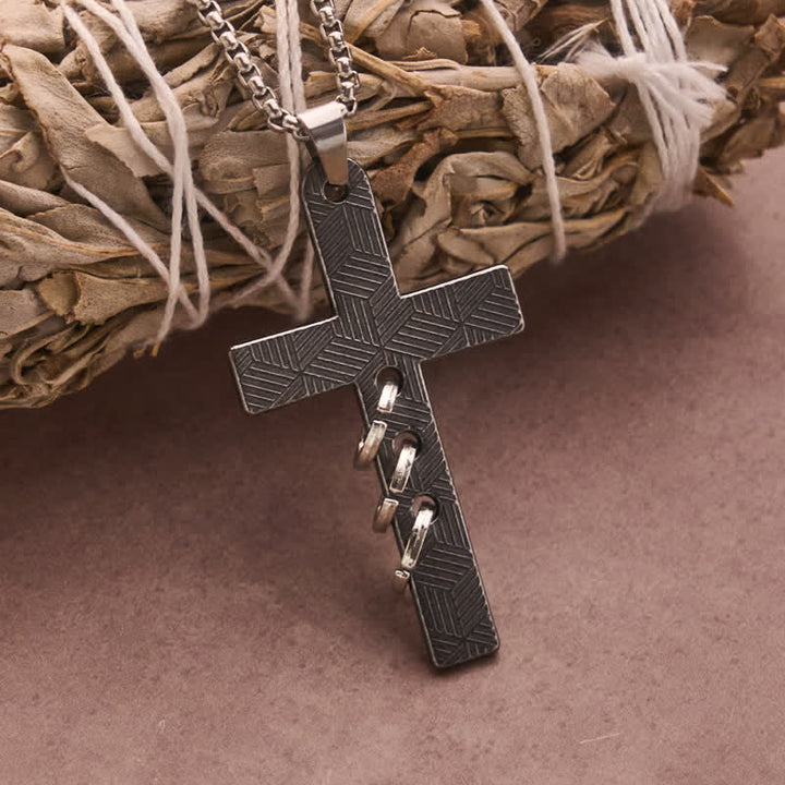 Christianartworkshop Engraved Scripture Cross Box Chain Necklace: Emblem of Heavenly Promise Grace - image 4