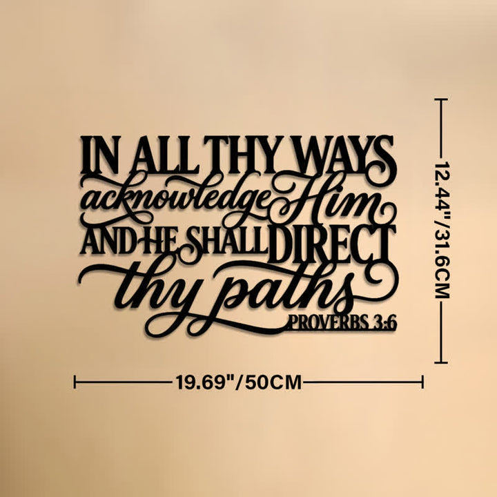 Christianartworkshop Cursive Proverbs Quote Metal Wall Decor : Emblem of Gentle Divine Guidance - 19.69''*12.44''*0.05''/50*31.6*0.12cm - image 9