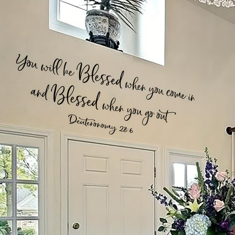 Christianartworkshop Uplifting Sacred Text Entry Wall Sticker: Bearer of Quiet Devotional Serenity - image 0
