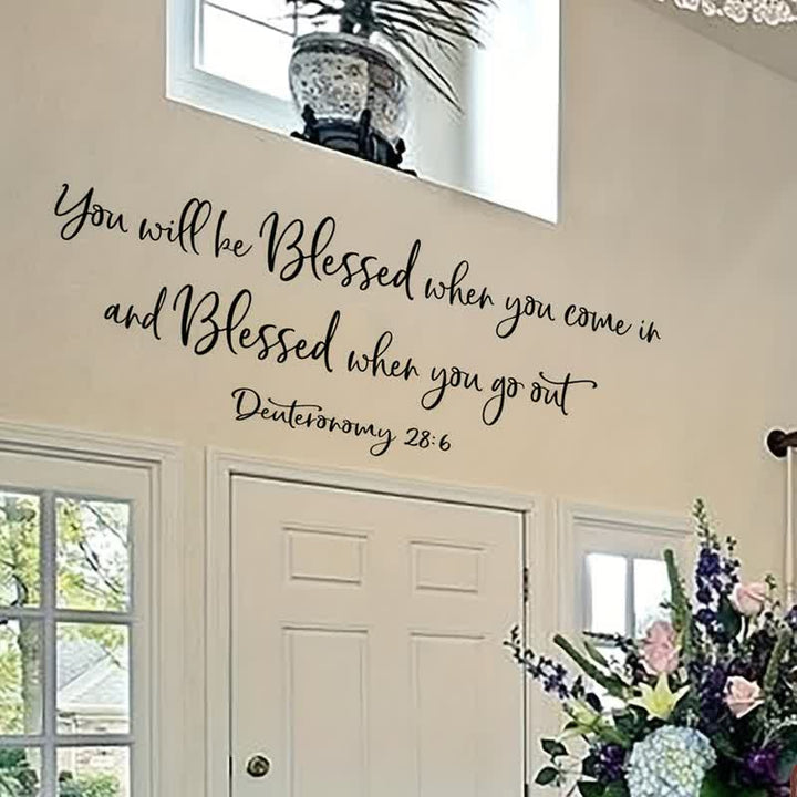 Christianartworkshop Uplifting Sacred Text Entry Wall Sticker: Bearer of Quiet Devotional Serenity - image 0
