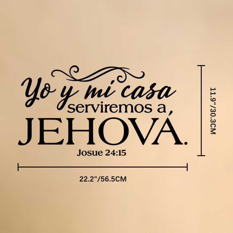Christianartworkshop Cursive Sacred Household Vow Wall Sticker: Sign of Timeless Heavenly Shelter - 22.2"*11.9" / 56.5*30.3cm - image 5