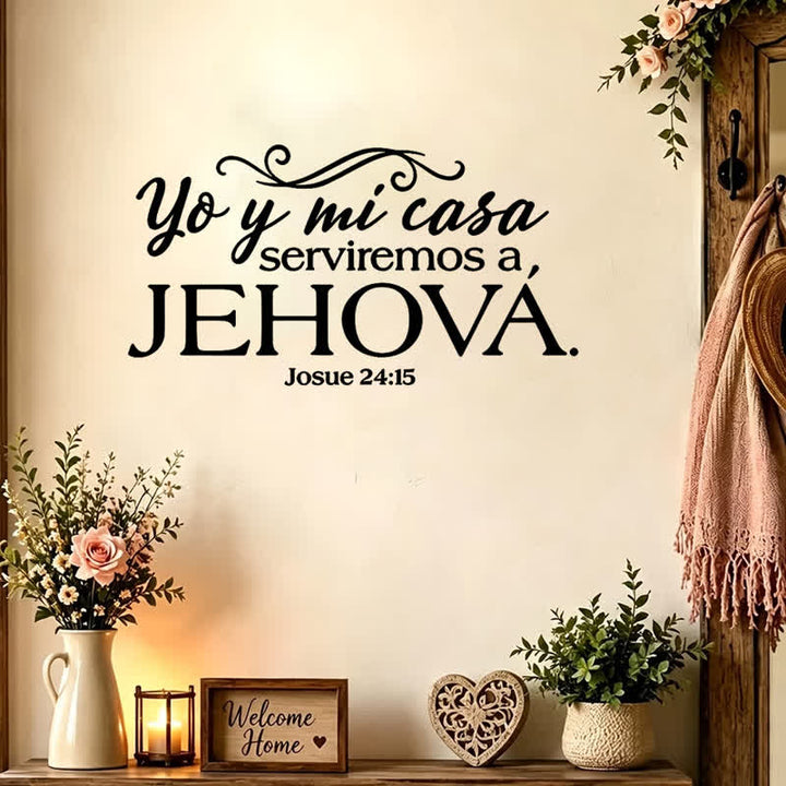 Christianartworkshop Cursive Sacred Household Vow Wall Sticker: Sign of Timeless Heavenly Shelter - image 0