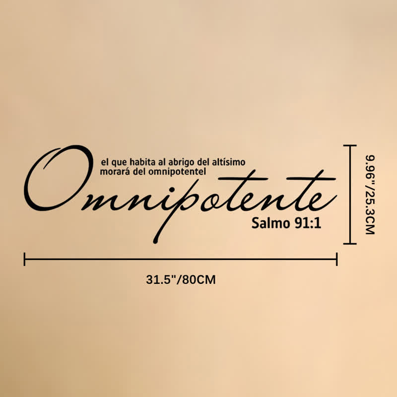 Christianartworkshop Refined Script Bible Quote Wall Sticker: Emblem of Heavenly Almighty Favor - 31.5"*9.96" / 80*25.3cm - image 6