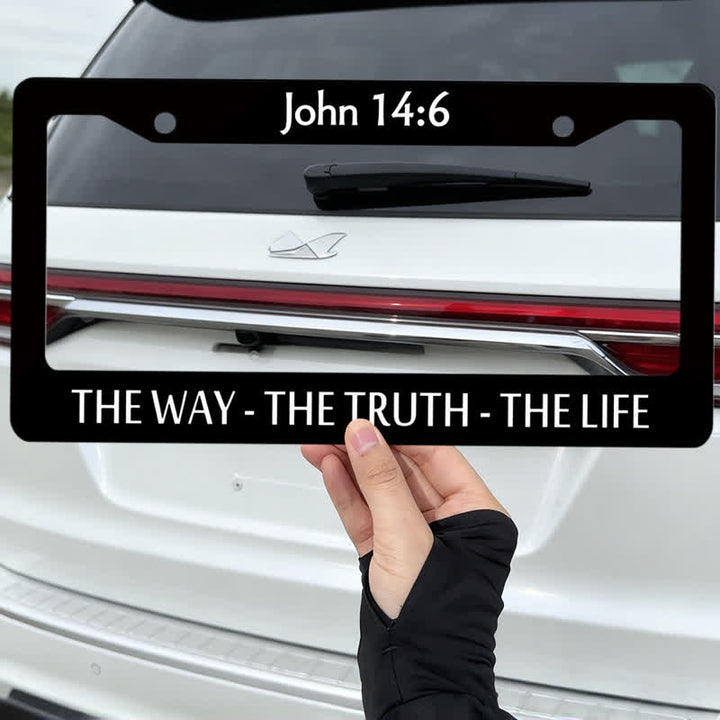 Christianartworkshop John 14:6 Scripture Printed Metal Car Frame: Vessel of Gentle Heavenly Solace - image 2