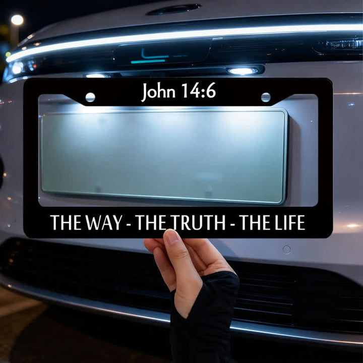 Christianartworkshop John 14:6 Scripture Printed Metal Car Frame: Vessel of Gentle Heavenly Solace - image 6