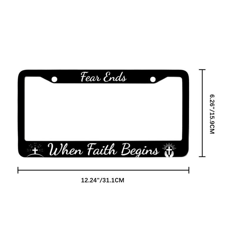 Christianartworkshop Sacred Cross Faith Metal Car Frame: Beacon of Steadfast Heavenly Strength - image 7