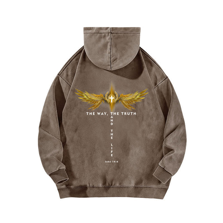 Christianartworkshop The Way The Truth And The Life Washed Hoodie - image 10